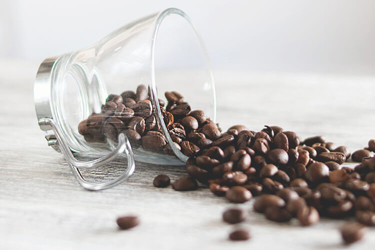 Allpress coffee beans in glass
