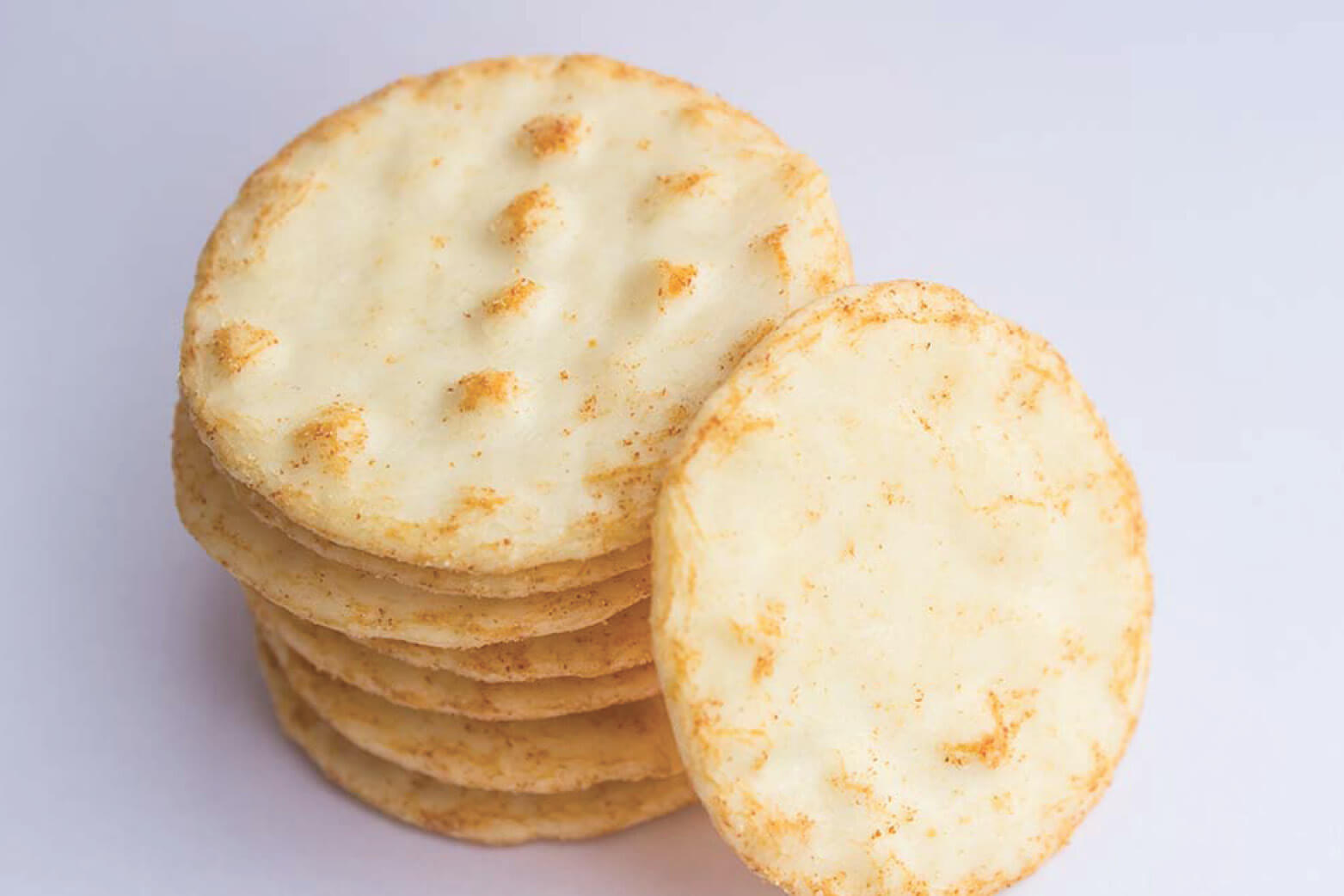 stack of rice crackers