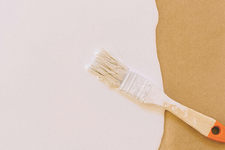 pva spill with paint brush