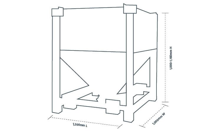 a diagram of standard ibc sizes and dimensions